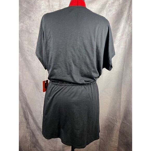 Freely Women's Missy V Neck Slit Tunic Cover Up XL Black XL NWT - Picture 3 of 10